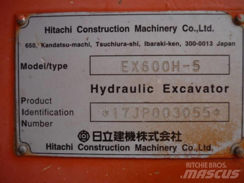 Hitachi EX 600 H-5 Gravemaskiner på larvebånd