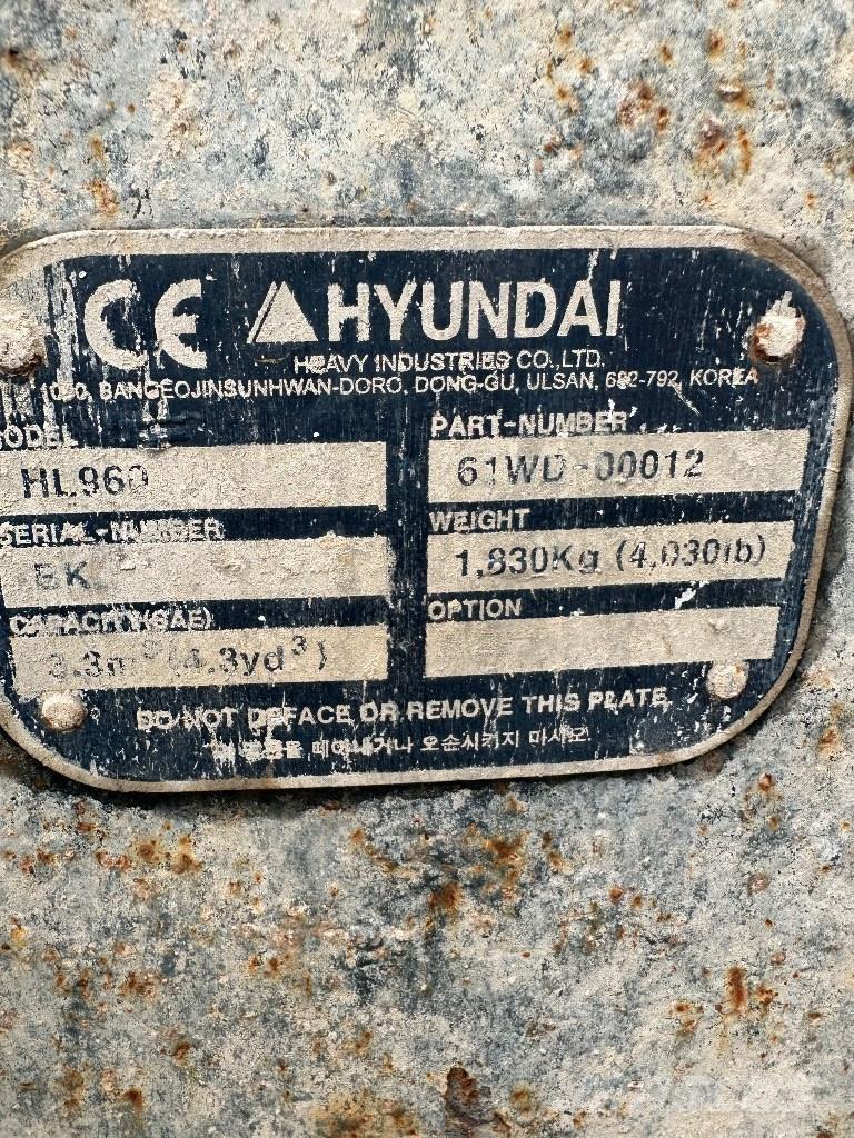 Hyundai HL 960 Læssemaskiner på hjul