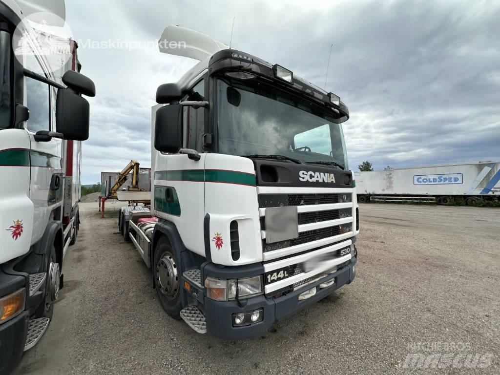 Scania R 124 LB Lastbiler med containerramme / veksellad