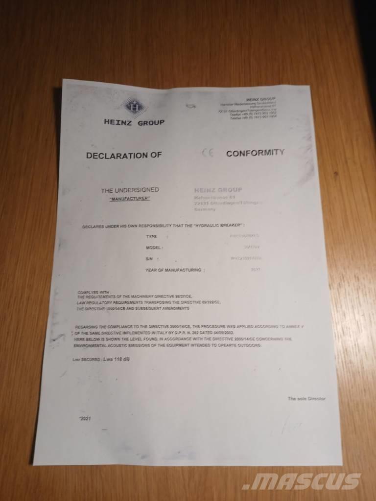 Mustang HM1900 Hydraulik / Trykluft hammere