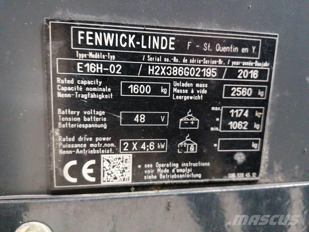 Linde E16H-02 El gaffeltrucks