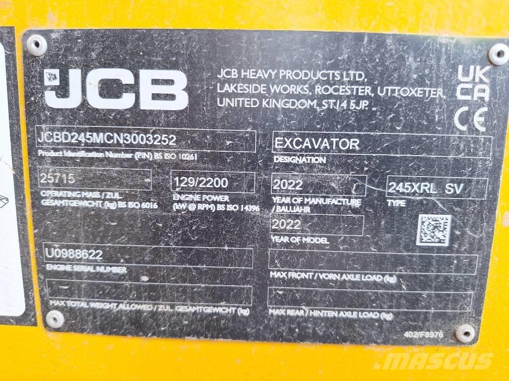 JCB 245 XR LC Gravemaskiner på larvebånd