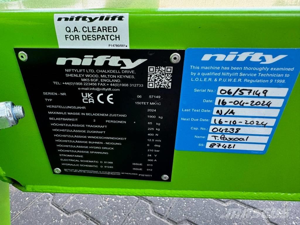 Niftylift 150 TET Trailermonterede lifte