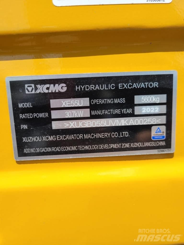 XCMG XE55 U Minigravemaskiner