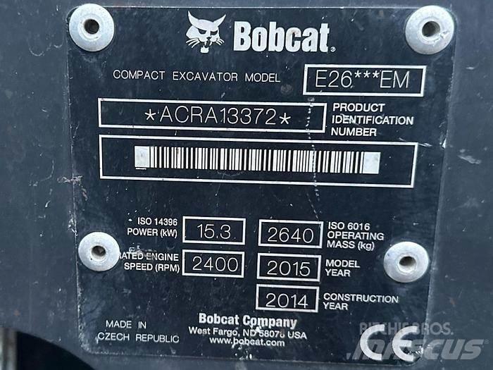 Bobcat E26 Minigravemaskiner