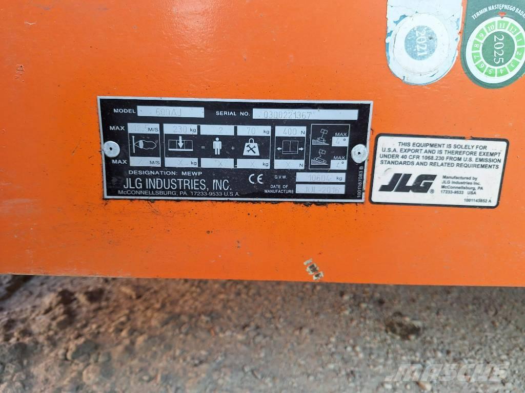JLG 600AJ Bomlifte med knækarm