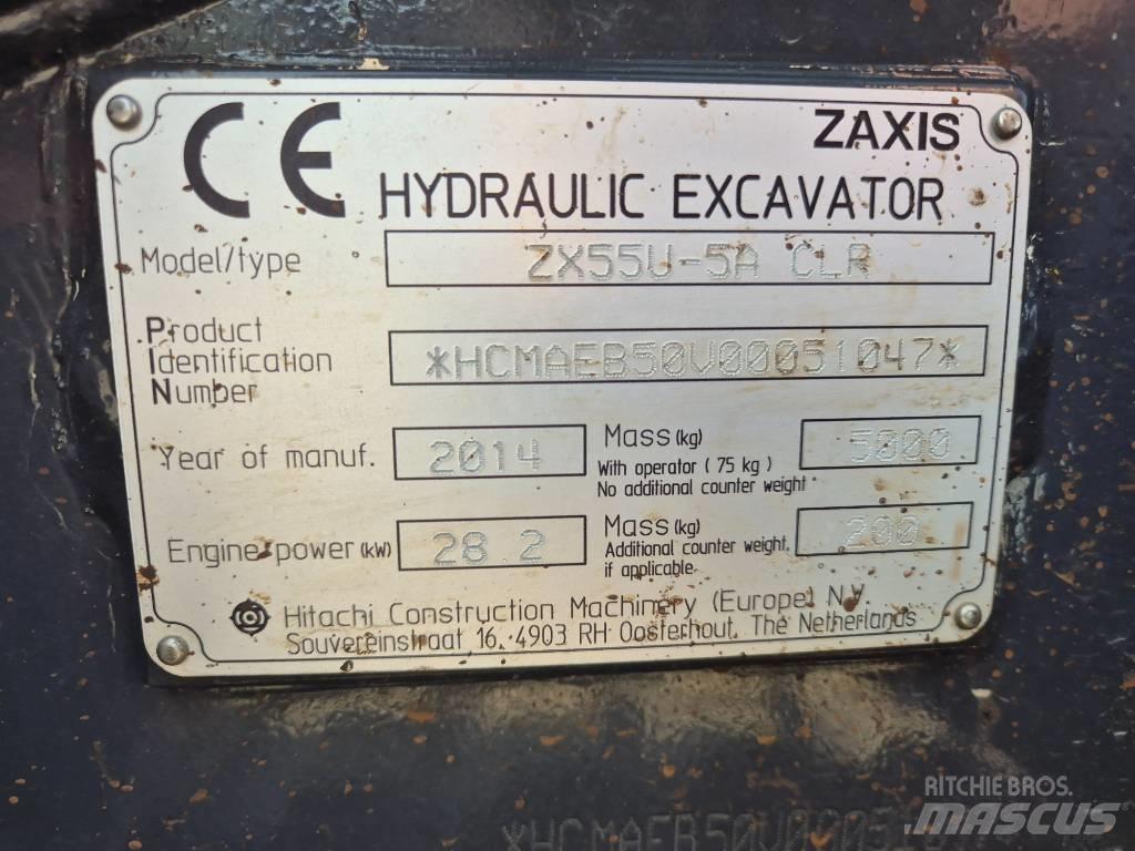 Hitachi ZX55U-5 Minigravemaskiner