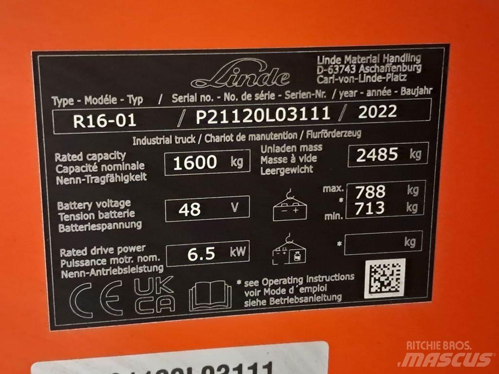Linde R16-01 Reachtruck
