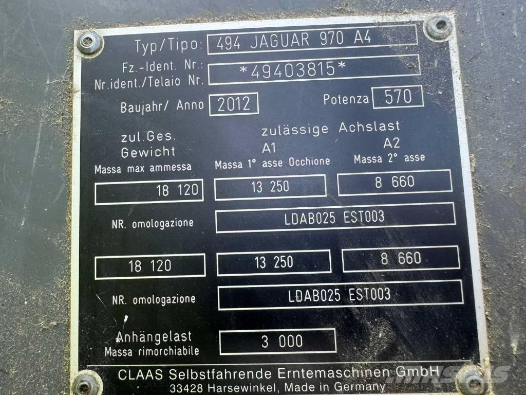 CLAAS Jaguar 970 Finsnittere