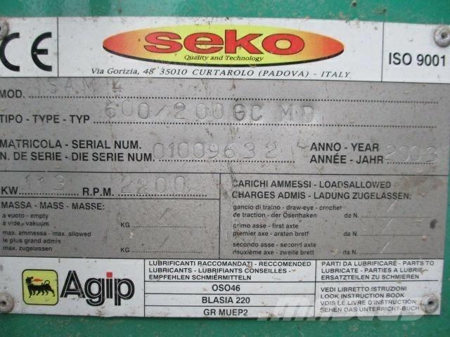 Seko 600/200GC MD Flishuggere / neddelere