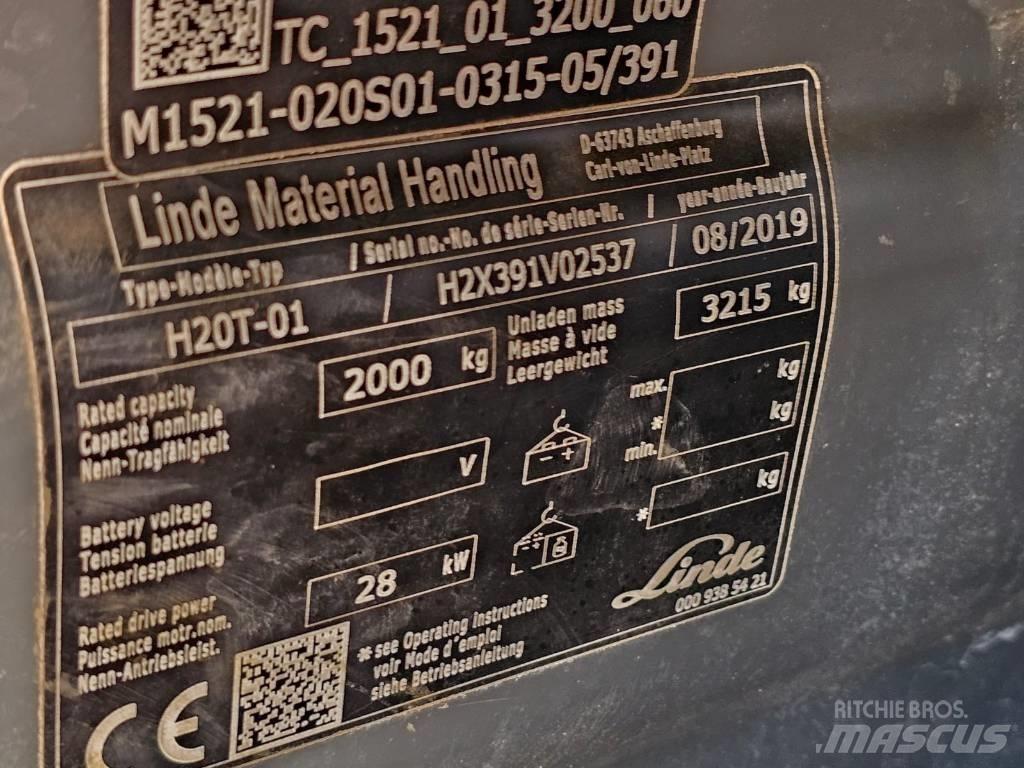 Linde H20T-01 LPG gaffeltrucks