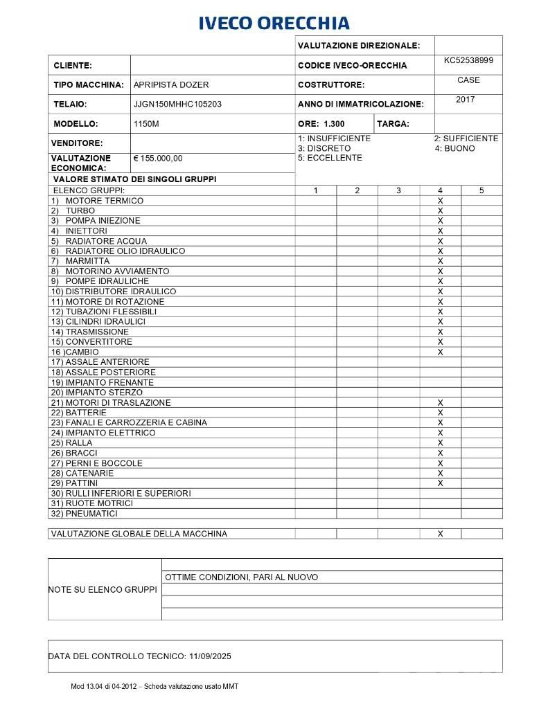 CASE 1150 M Bulldozer på larvebånd