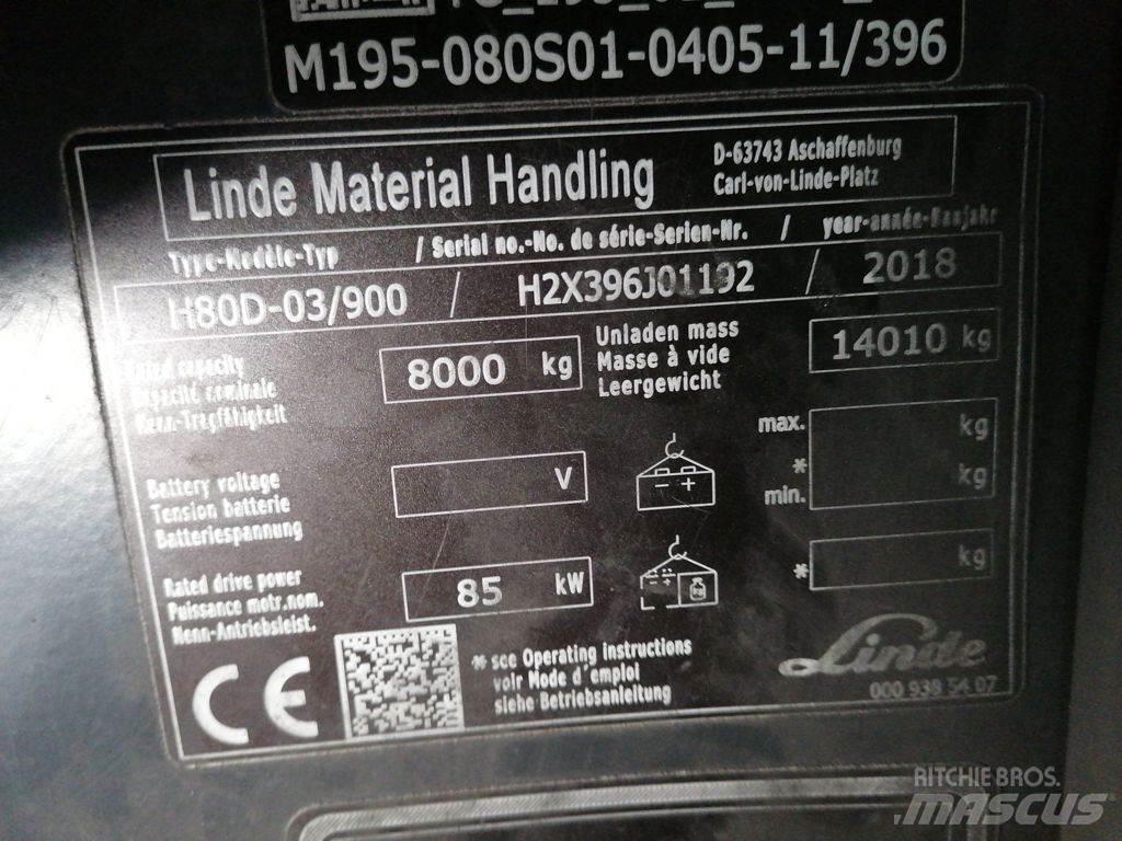 Linde H80D-03/900 Diesel gaffeltrucks