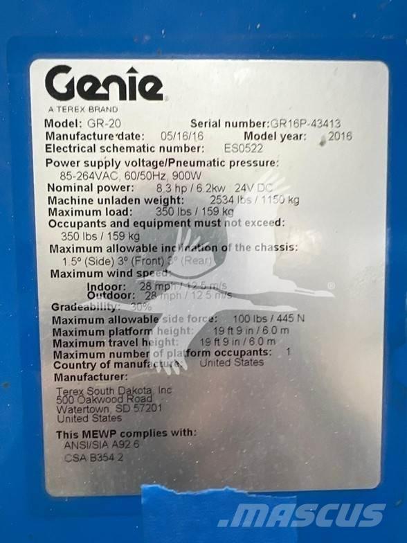 Genie GR20 Søjlelifte