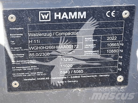 Hamm H11i Enkelt tromle