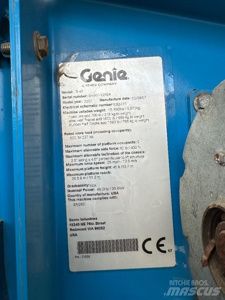 Genie s45 Teleskoplifte