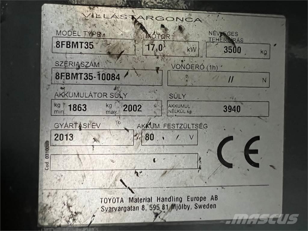 Toyota 8FBMT35 El gaffeltrucks