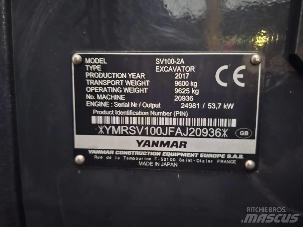 Yanmar SV 100-2A Midi-gravemaskiner 7t - 12t