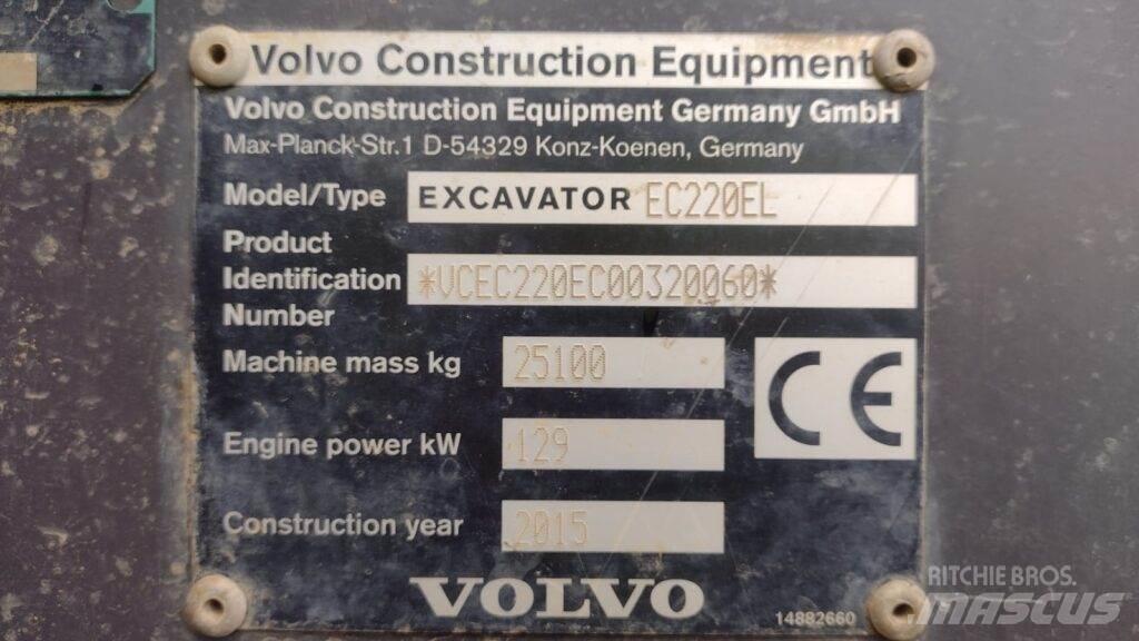 Volvo EC220EL Gravemaskiner på larvebånd