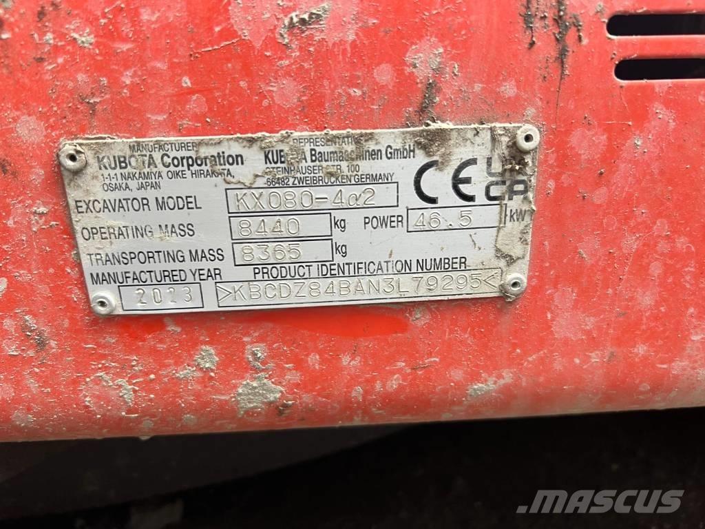 Kubota KX 080-4 A2 Minigravemaskiner