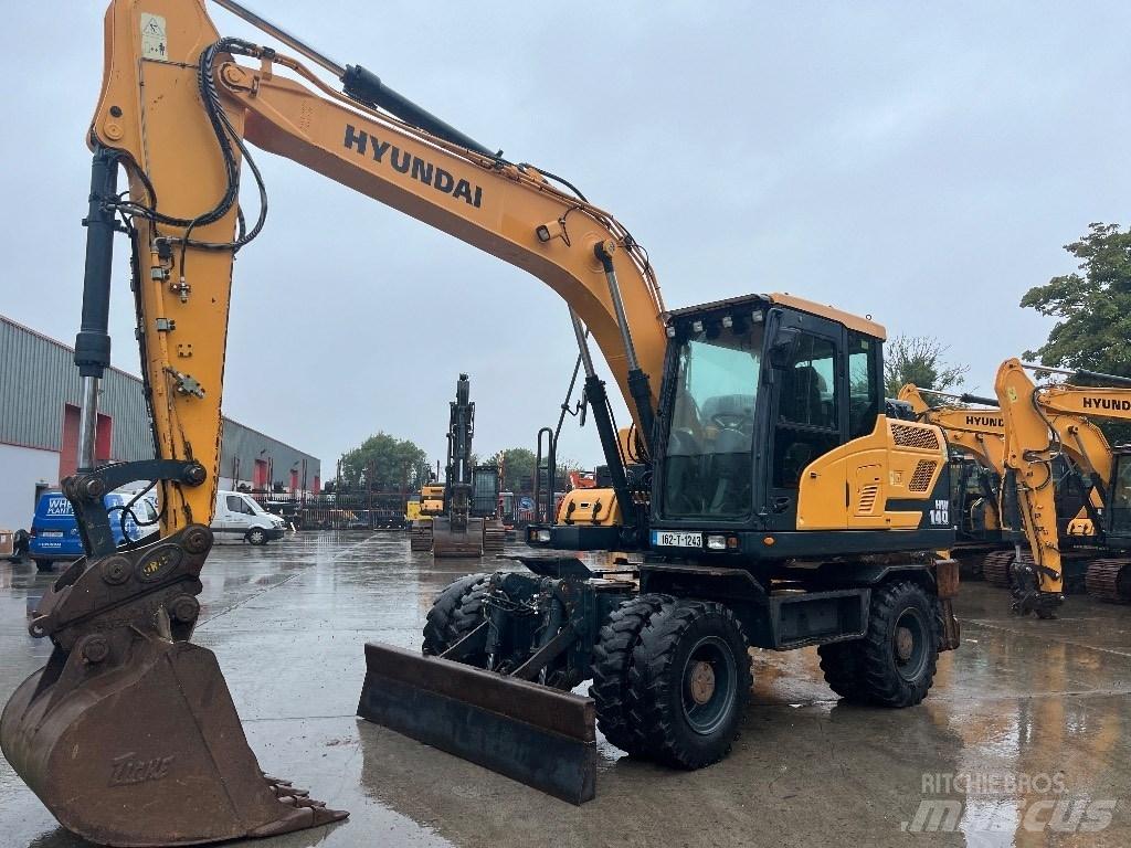 Hyundai HW140 Gravemaskiner på hjul