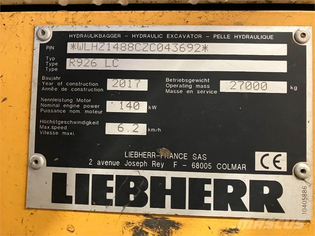 Liebherr R926 Gravemaskiner på larvebånd
