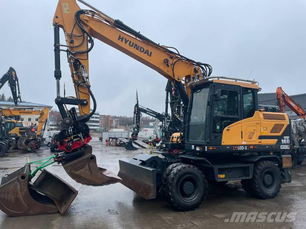 Hyundai HW 160 Gravemaskiner på hjul