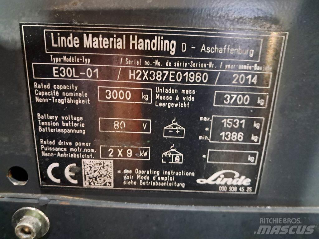 Linde E30L-01 El gaffeltrucks