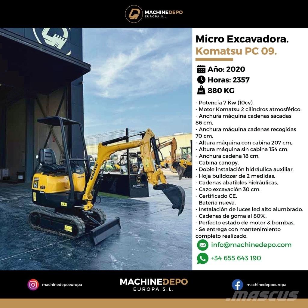 Komatsu PC 09-1 Minigravemaskiner