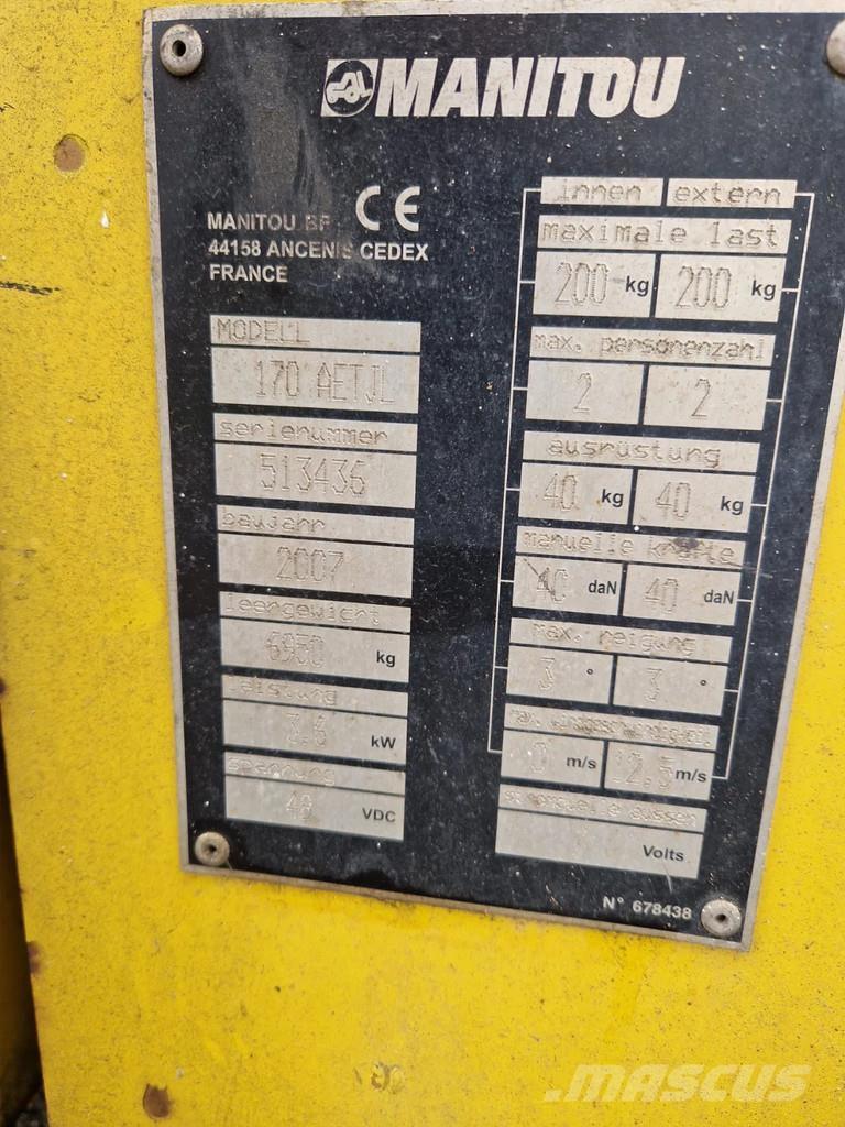 Manitou 170 AETJL Bomlifte med knækarm