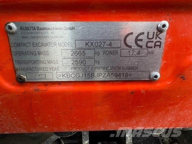 Kubota KX 027-4 Minigravemaskiner