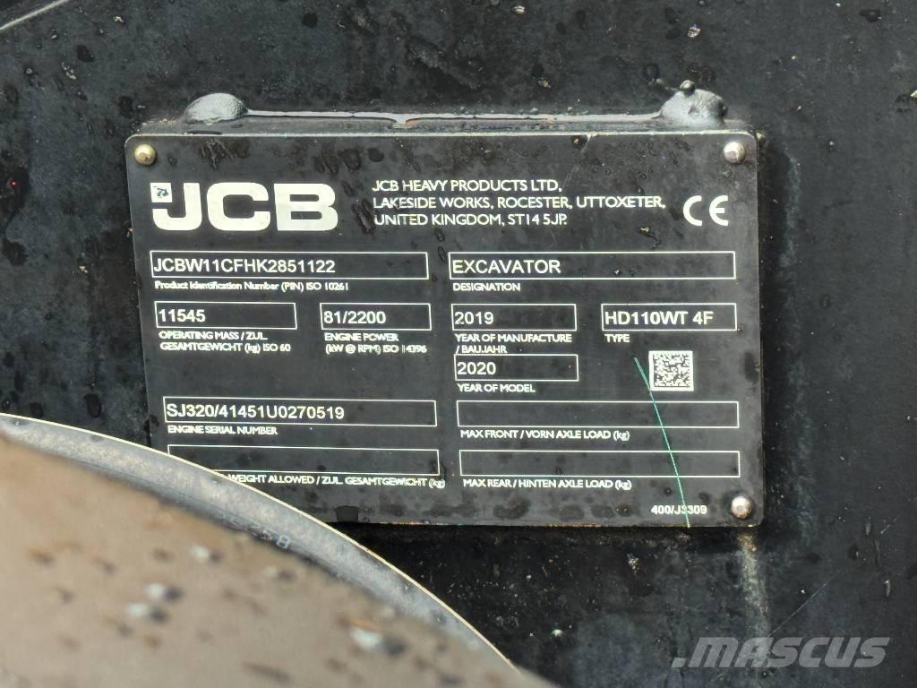 JCB 110 W Hydradig Gravemaskiner på hjul