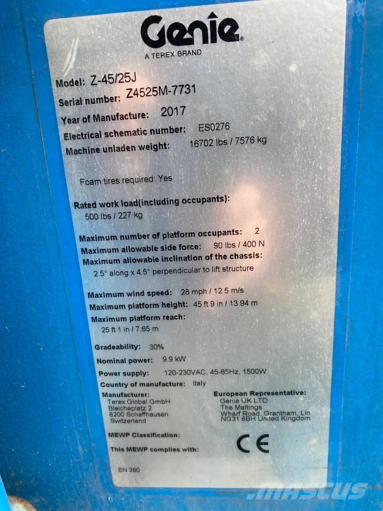 Genie Z 45/25 J BI Bomlifte med knækarm
