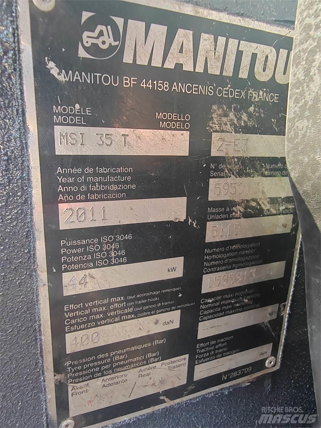 Manitou MSI35T Terrængående gaffeltruck