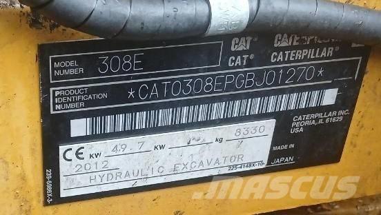 CAT 308 E CR Midi-gravemaskiner 7t - 12t