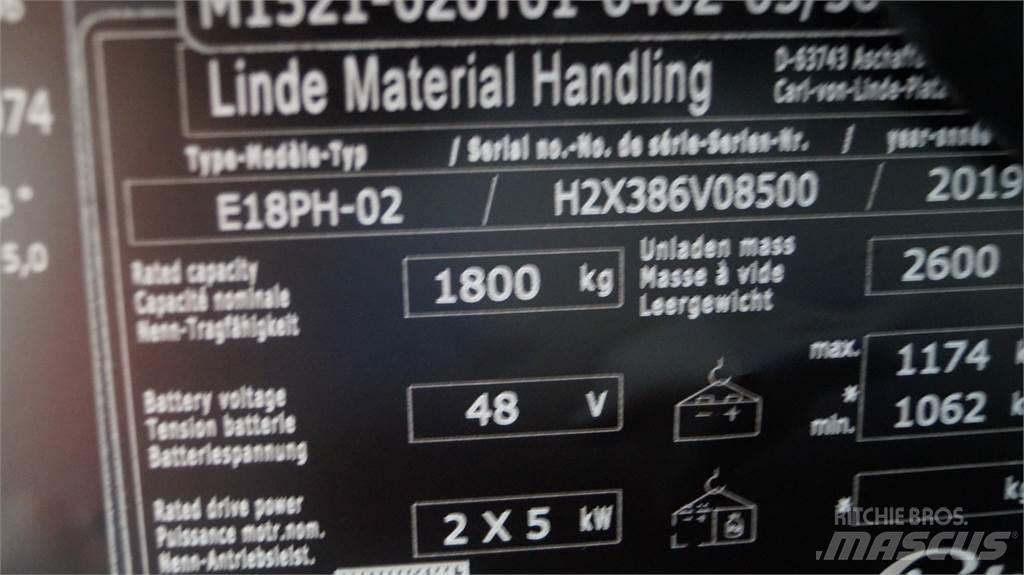 Linde E18PH El gaffeltrucks