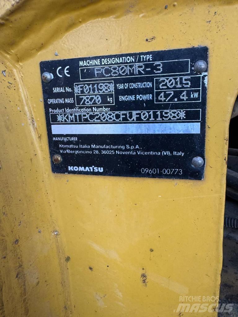 Komatsu PC 80 MR-3 Midi-gravemaskiner 7t - 12t