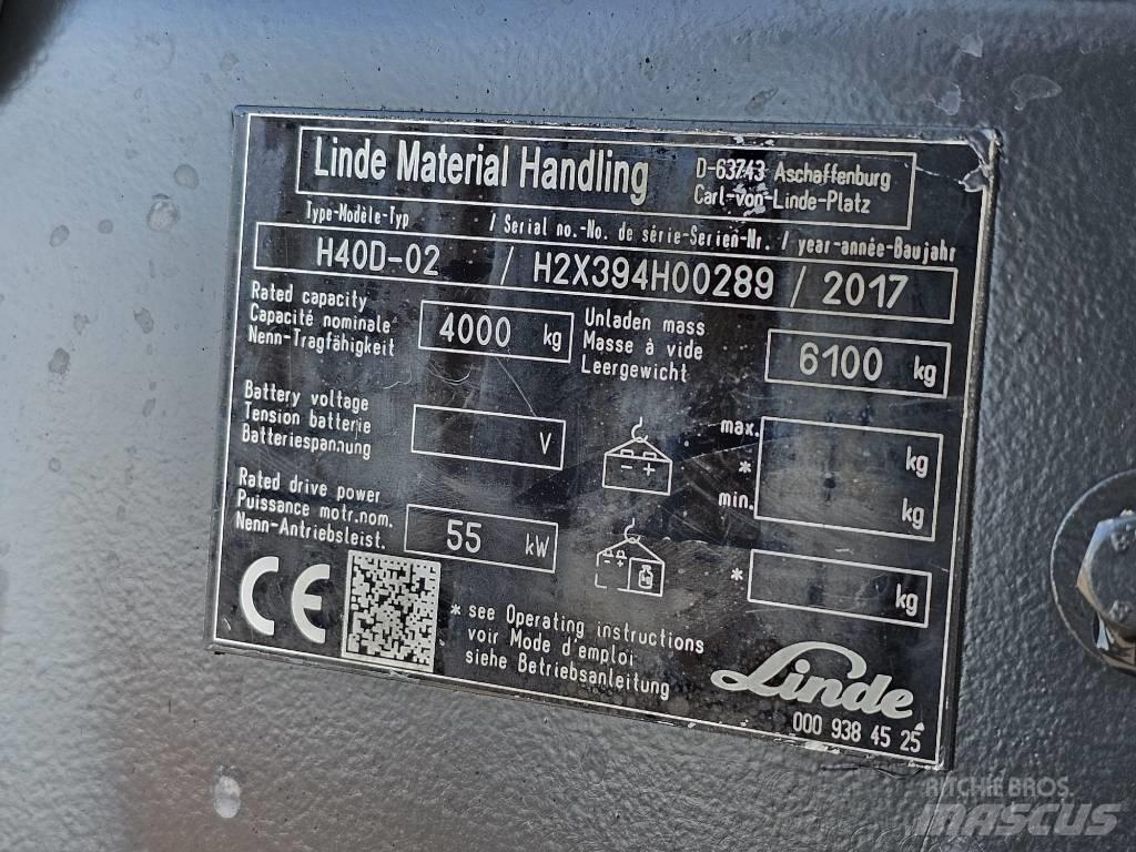Linde H40D-02 Diesel gaffeltrucks