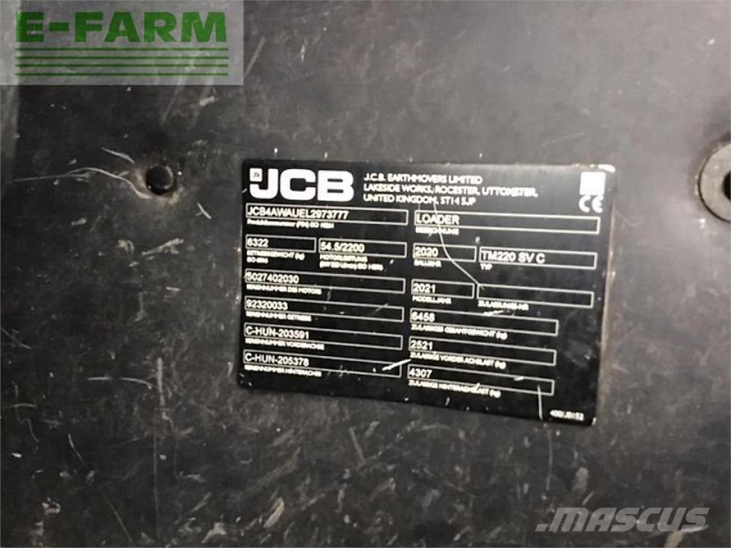 JCB tm 220 Teleskoplæssere til landbrug