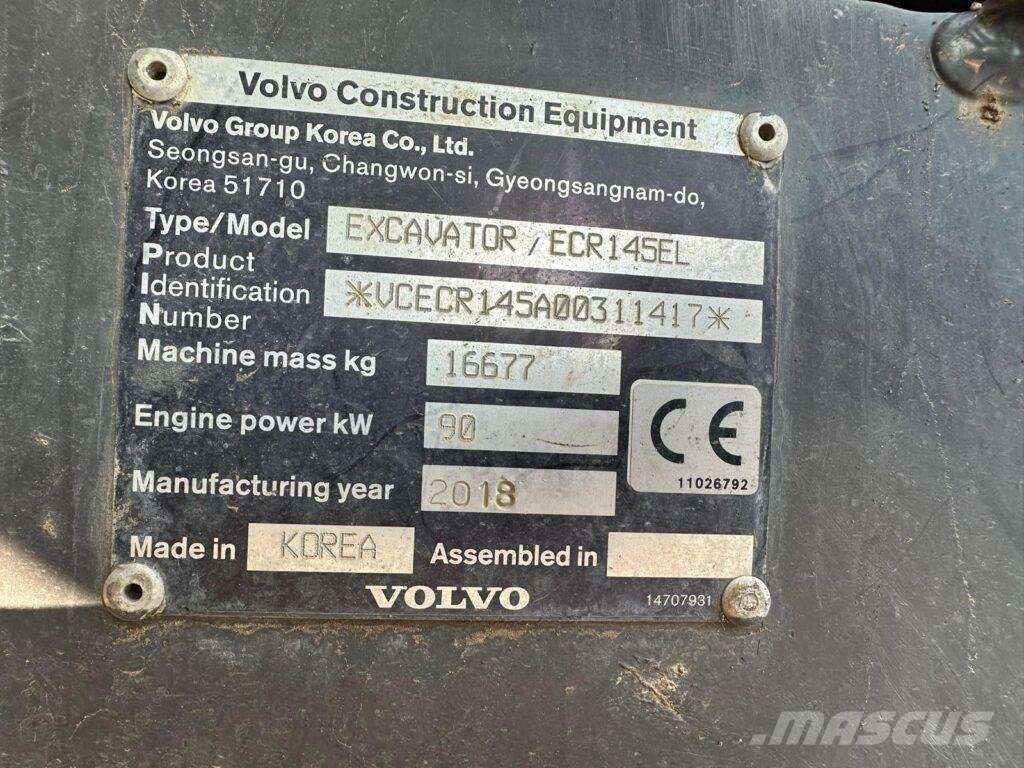 Volvo ECR145EL Gravemaskiner på larvebånd