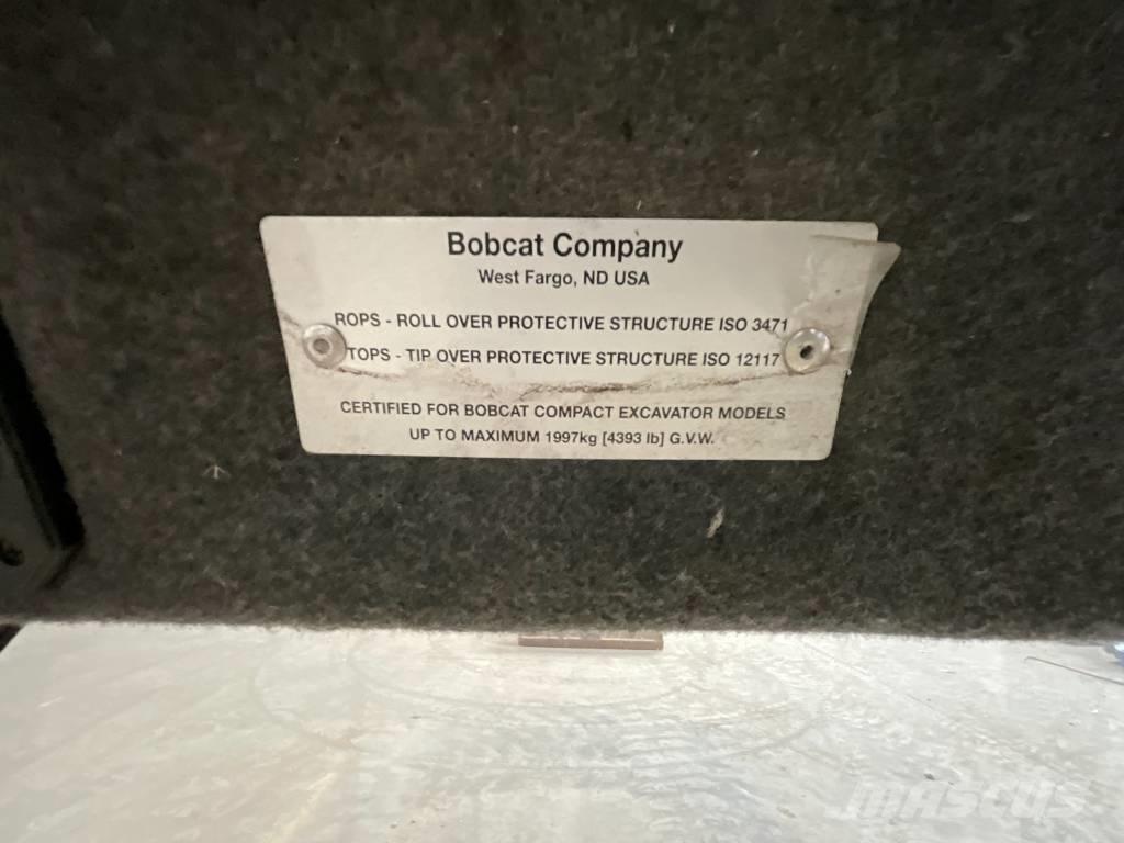 Bobcat E 16 Kabiner og interiør