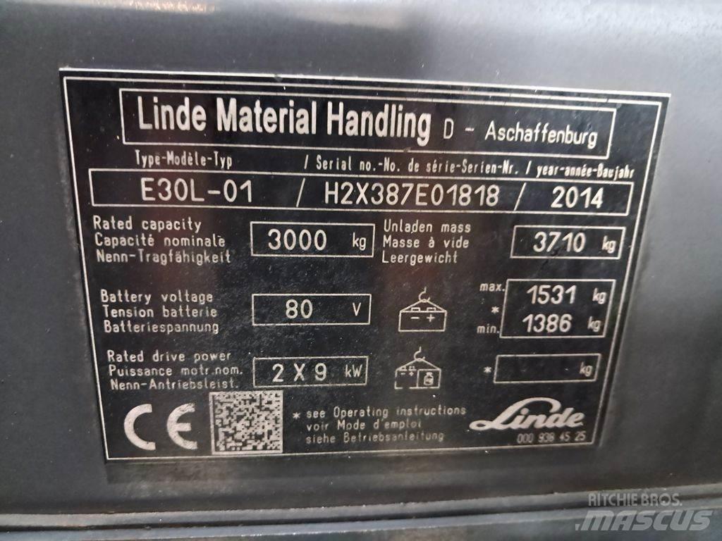 Linde E30L-01 El gaffeltrucks