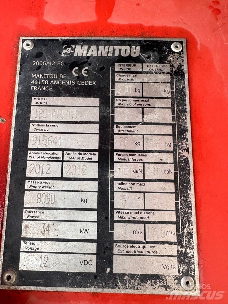 Manitou ATJ180 Bomlifte med knækarm