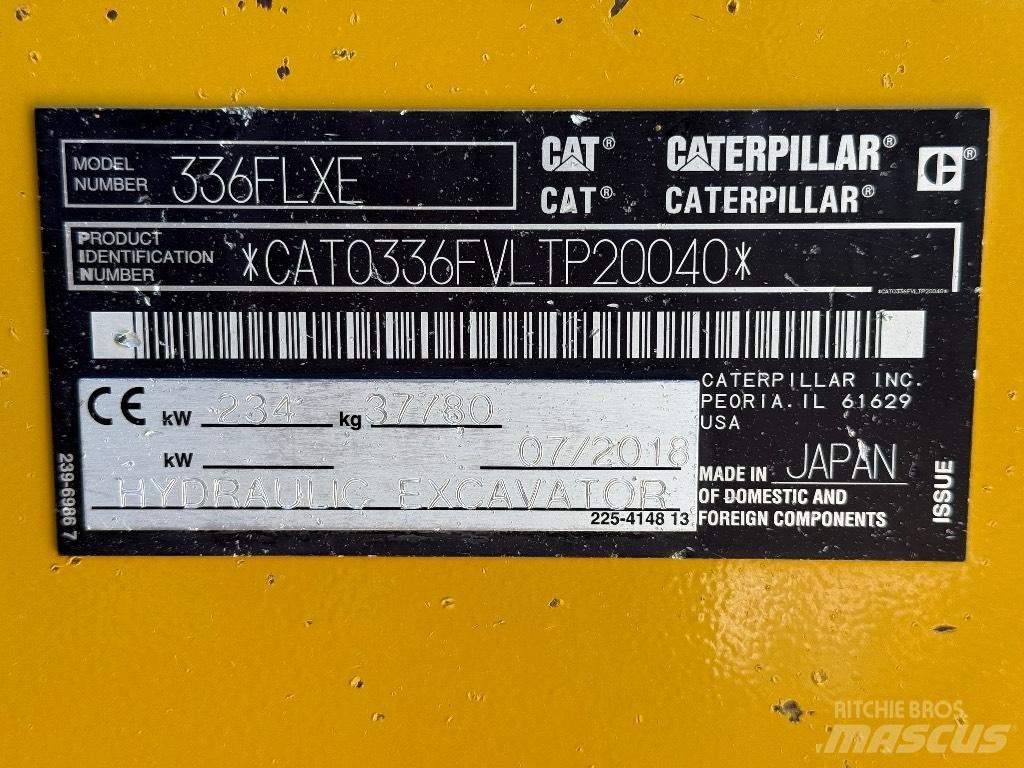 CAT 336 FL Gravemaskiner på larvebånd