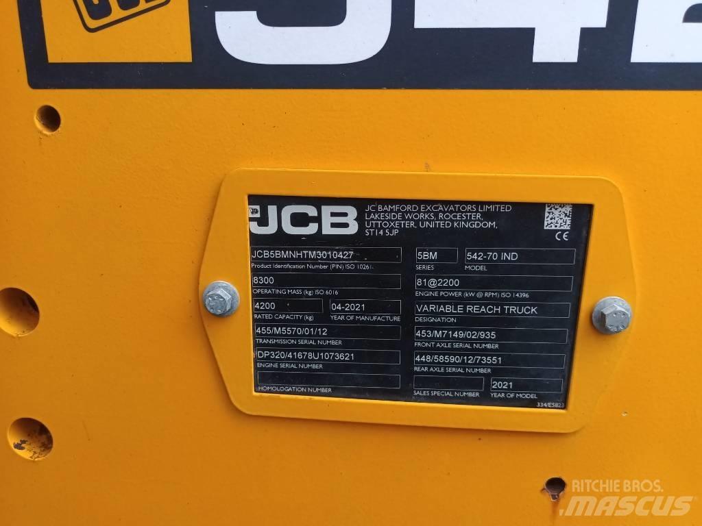 JCB 542-70 IND Teleskopiske hjullæssere