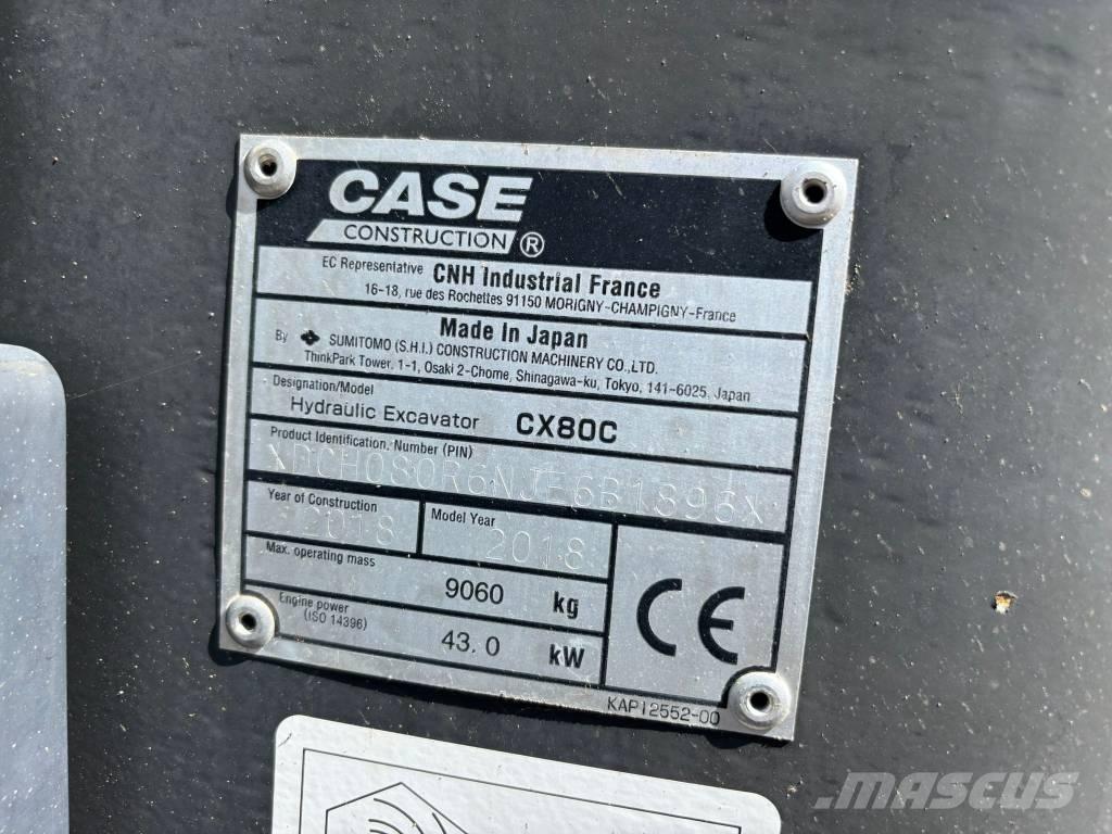 CASE CX 80 C Midi-gravemaskiner 7t - 12t