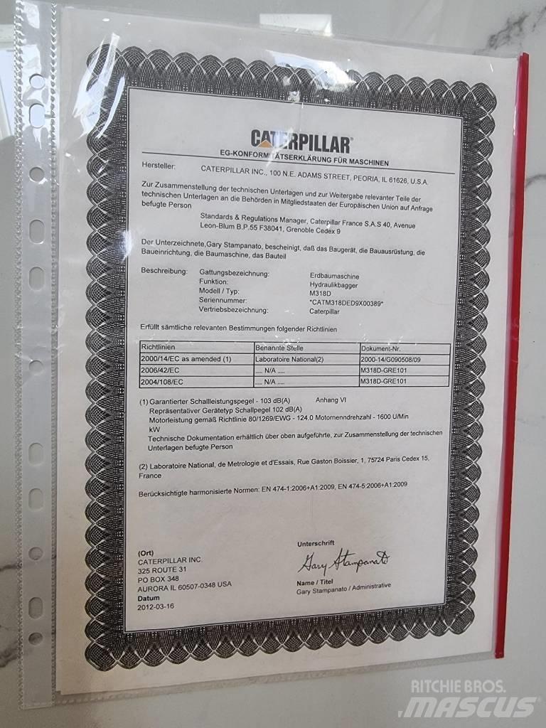 CAT 318D Materialehåndteringsmaskiner
