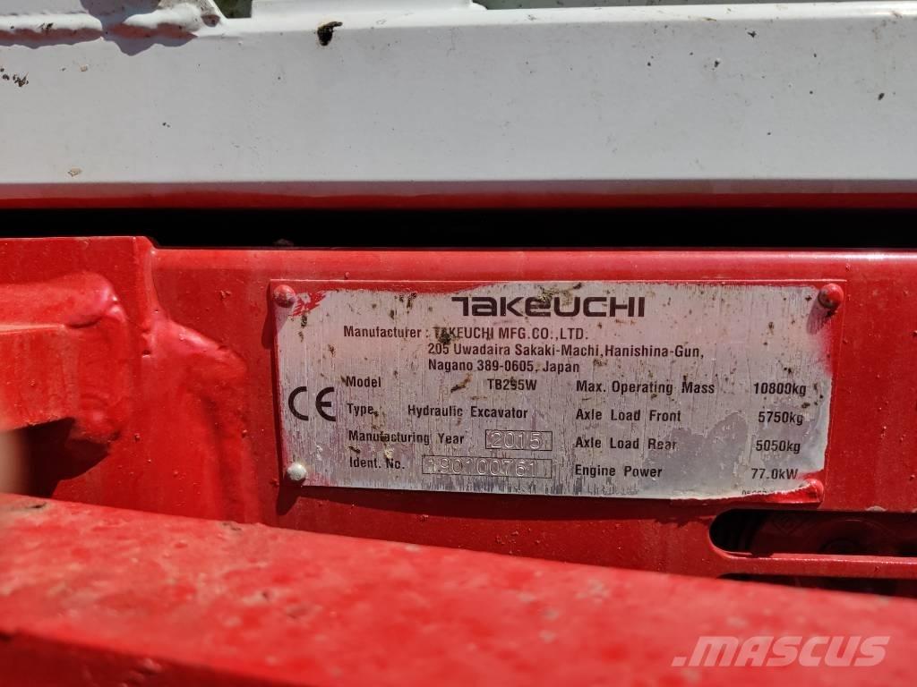 Takeuchi TB 295 W Gravemaskiner på hjul