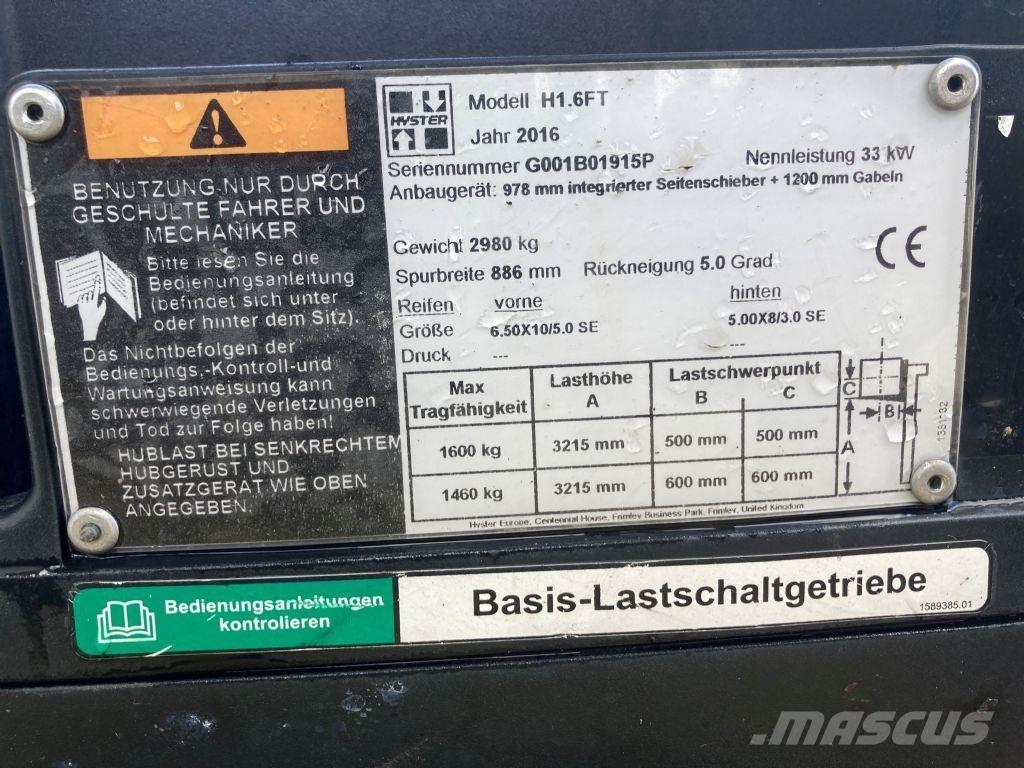 Hyster H 1.6 FT LPG gaffeltrucks
