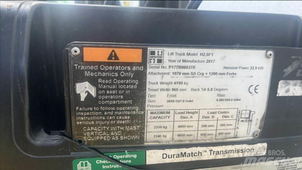 Hyster H 2.5 FT Diesel gaffeltrucks